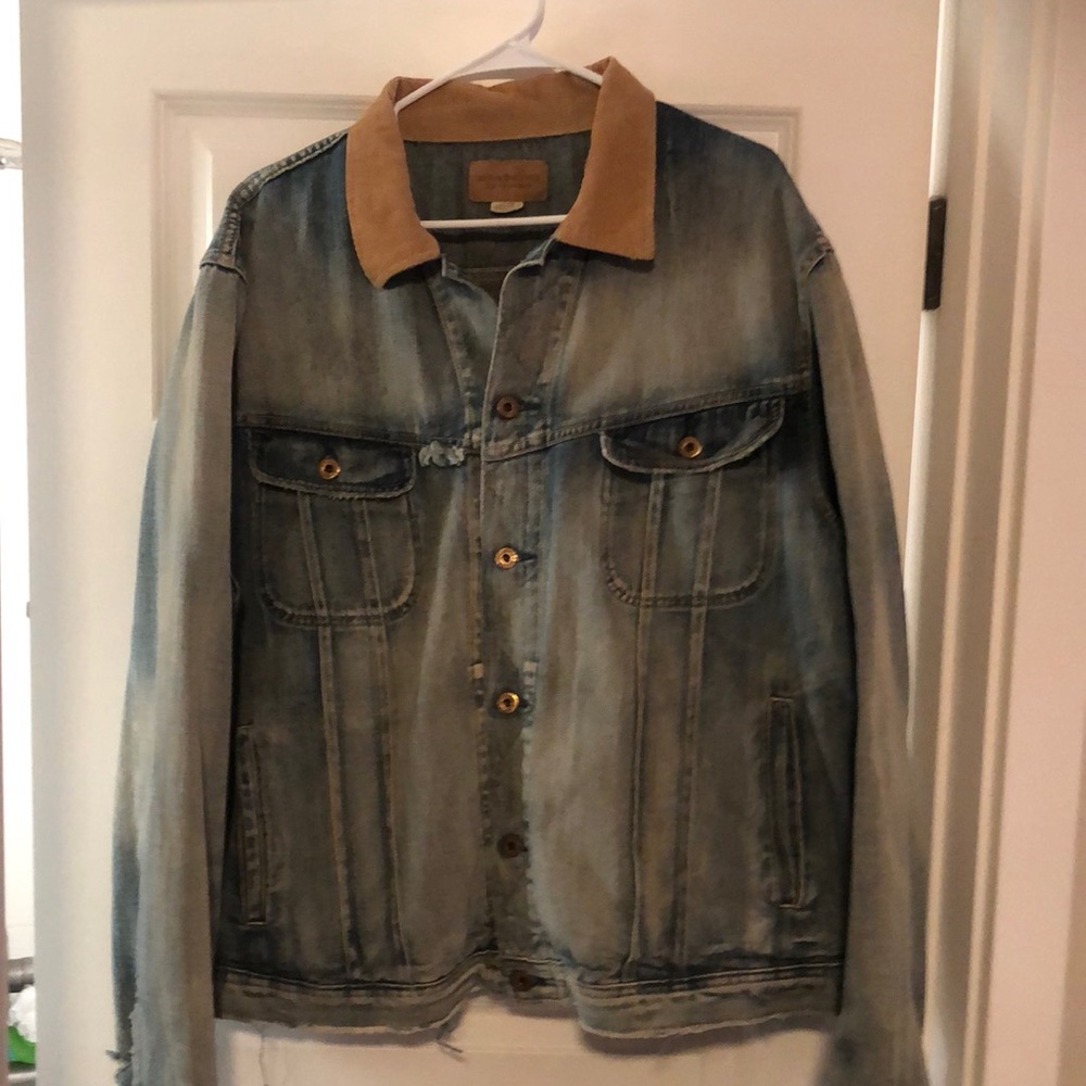 Vintage  Ralph Lauren Denim & Supply Corduroy Collar XXL Denim Jacket.